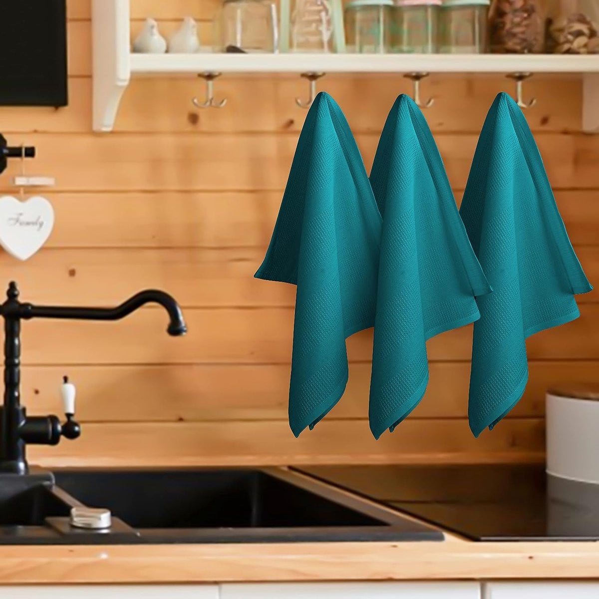 Set van 6 absorberende zachte keukendoeken van 100% katoen