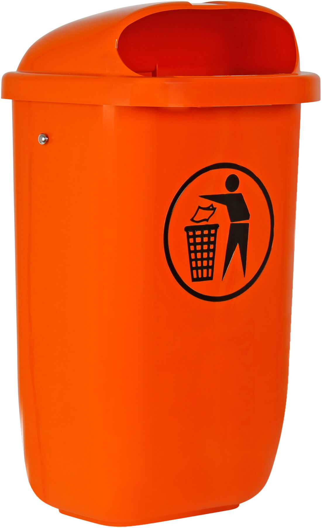STIER Abfallbehälter mit Regenhaube 50 l orange BxTxH 432x334x745 mm (904674)