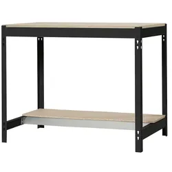 PROREGAL Werkbank BUFFALO | HxBxT 84x150x61cm | Traglast 600kg | Anthrazit | Werktisch Arbeitstisch Arbeitsbank