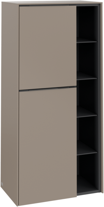 Villeroy und Boch Subway 3.0 Mittelschrank C59802VM 57,4x120x36,2cm, Schanier links/Griff monochrom, taupe