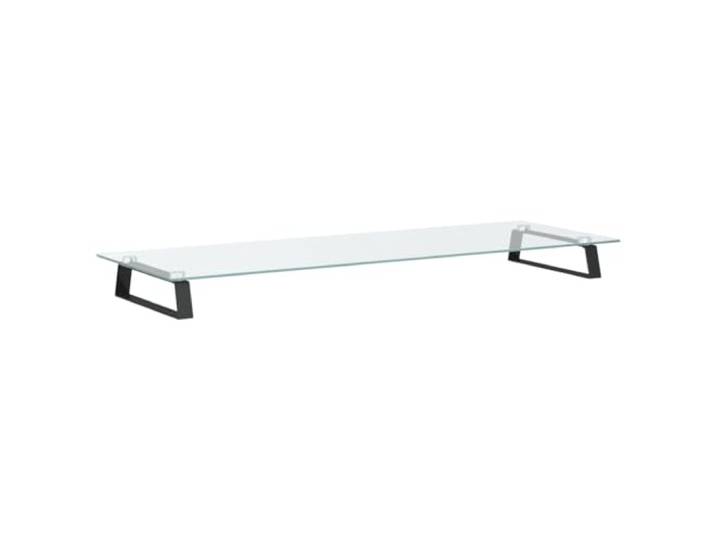 vidaXL Support de moniteur noir 100x35x8 cm verre trempé et métal