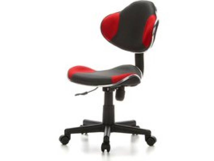 HJH OFFICE Chaise de bureau pour enfant / Chaise enfant KIDDY GTI-2 (gris/rouge)