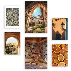 POSTER Set Mit 6 Andalusicia Spanien In Fotografie A3 & A4 Rahmenlos
