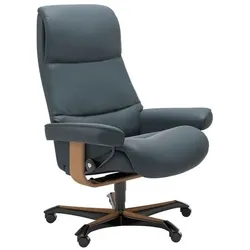 Stressless Bürostuhl View Office Leder Blau Batick Atlantic Blue