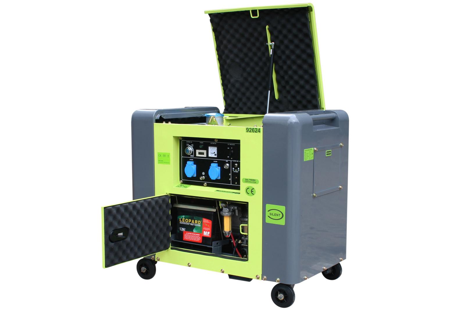 Varan Motors - 92624 Elektrischer Dieselgenerator schallgedämpft Stromaggregat Type Panda 5.5kW 230V