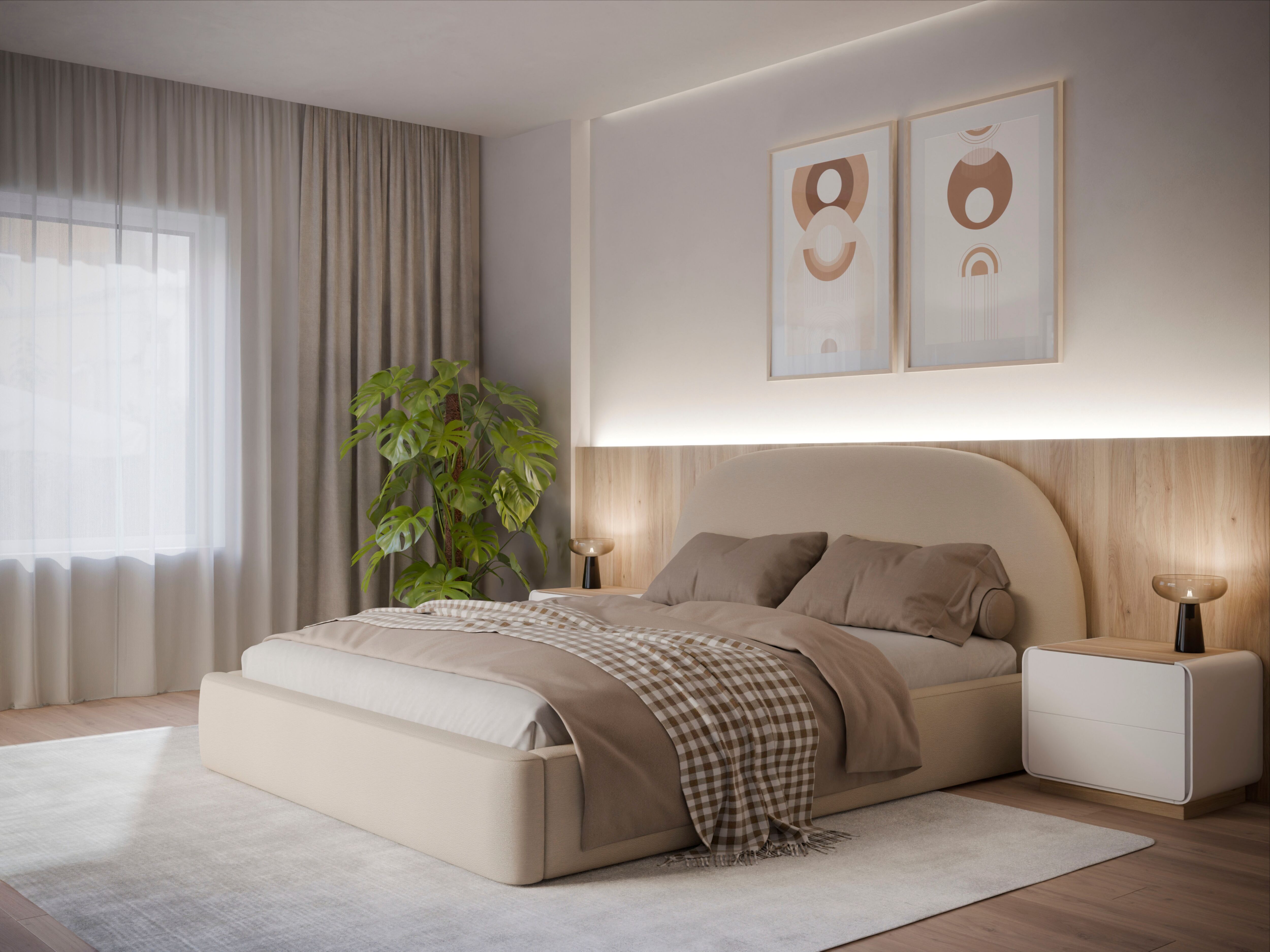 Polsterbett FORTE "Aura", beige (beige, beige), B:177cm H:33cm L:219cm, Der Bezugsstoff Vibe ist ein hochwertiger Chenille-Stoff mit matter Oberfläche. Er überzeugt durch hohe Strapazierfähigkeit, REACH- und OEKO-TEX-Zertifizierung und ist antiallergen so