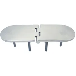 Scharnier mit Gewinde, A4, 190x65mm, M6x45mm