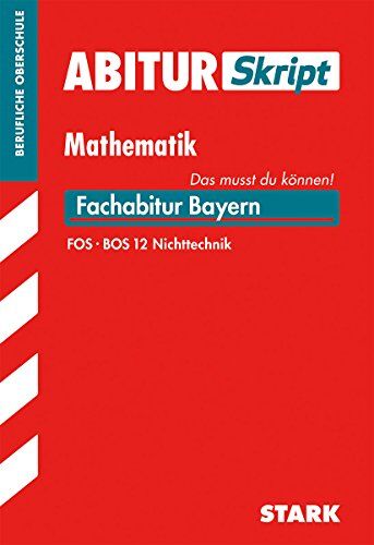 Schmidt - Abiturskript Mathematik FOS BOS 12 Nichttechnik Bayern - Preis vom 13.10.2026 11:25:28 h