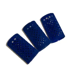 Metallwickler beflockt blau 36 mm 12 Stück