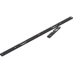 Stabila Wasserwaage 20208, 196-2, DarkShadow, Set, 196-2 40cm + 196-2 183cm, 3 Libellen