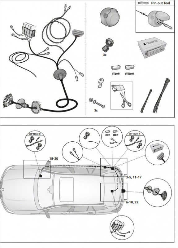 FAISCEAU SPECIFIQUE 13 BROCHES POUR BMW X5 (04/23-)