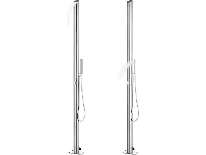 vidaXL Gartendusche 220 cm Edelstahl