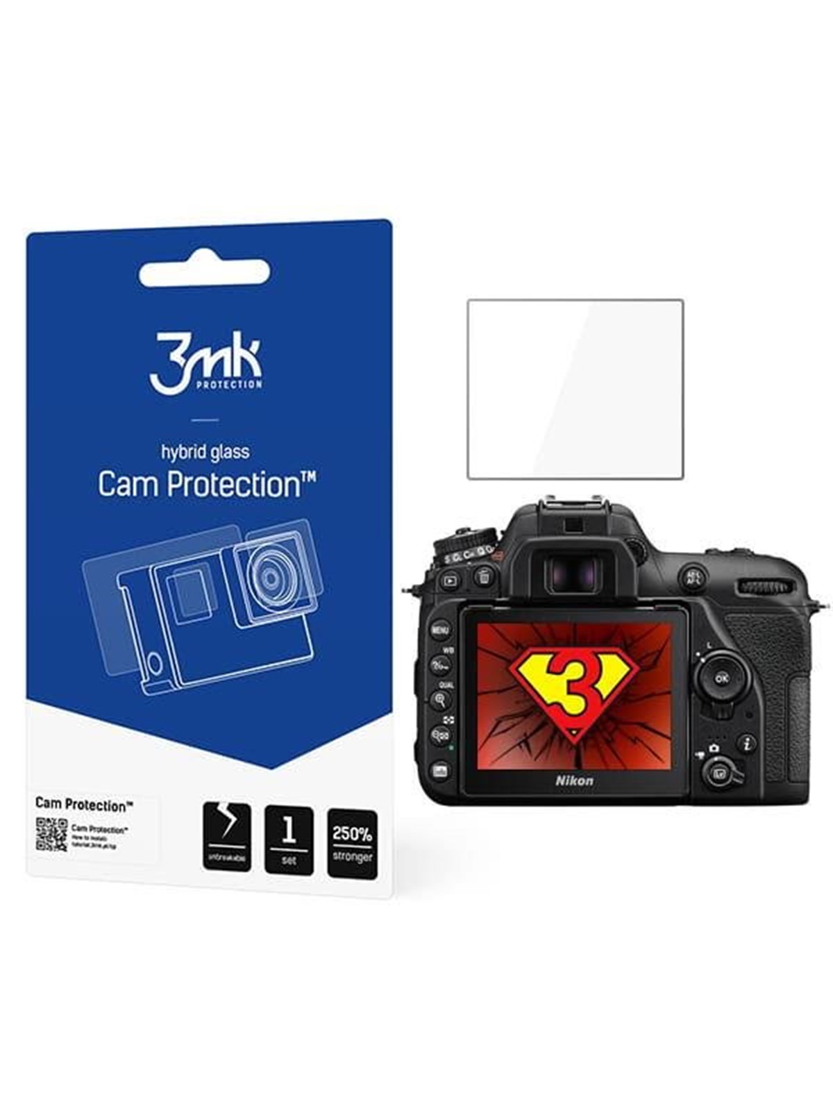3mk Cam Protection Glass for Nikon D7500