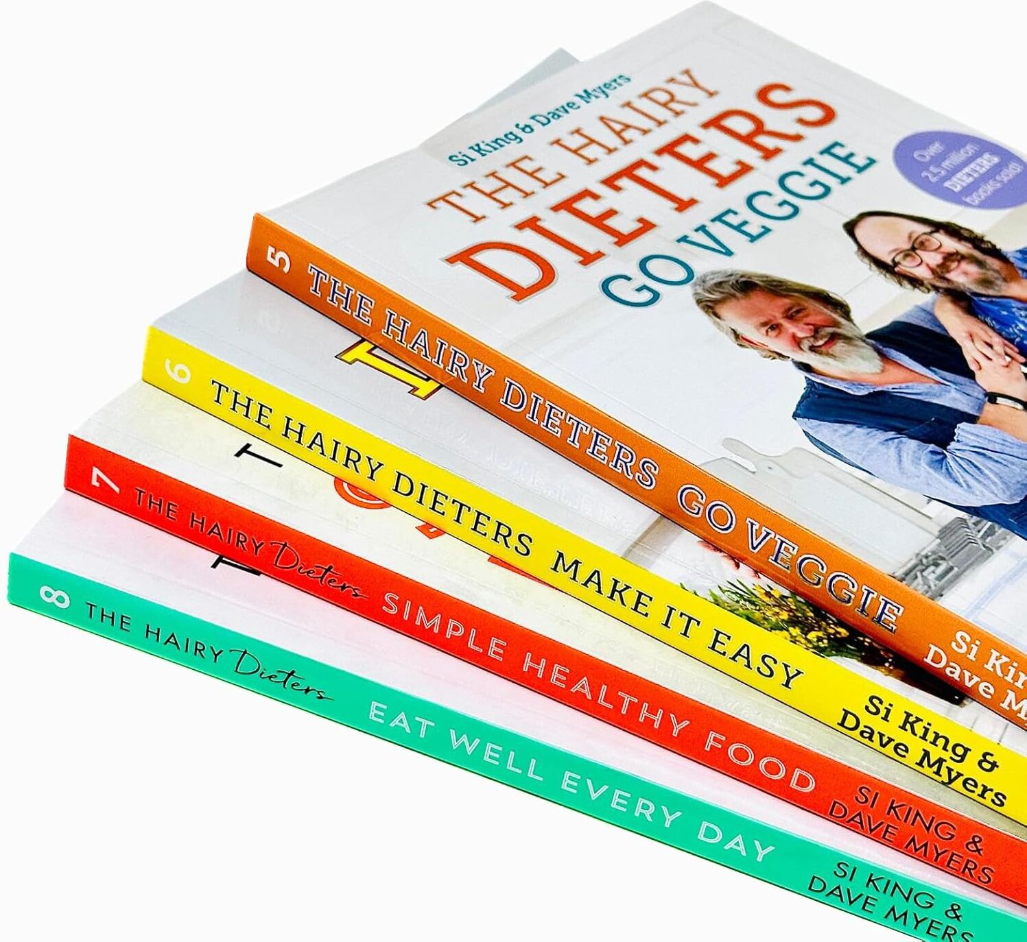 Seven The Hairy Dieters Books 5–8 Collection 4 Books Set by The Hairy Bikers – Go Veggie, Eat Well & Healthy Cookbook Collection