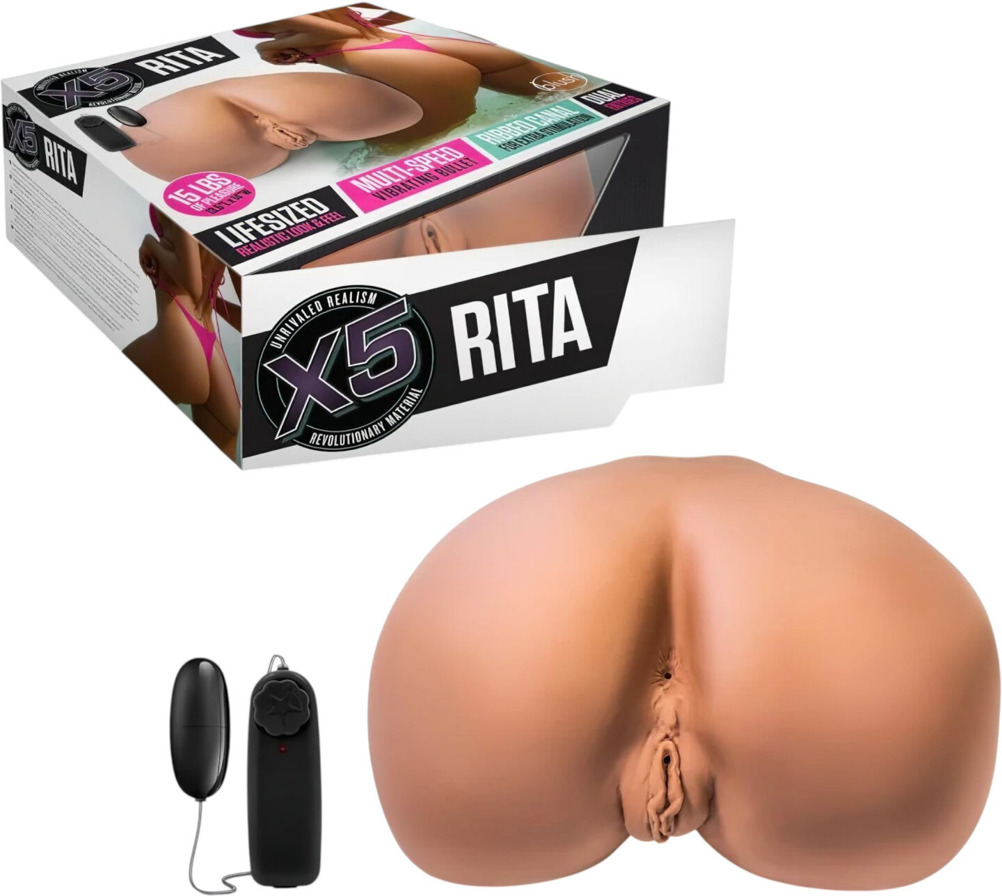 blush X5 Rita - life-size female torso masturbator with vibrator (flesh-coloured)