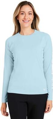 HUK H612L04 Women's LoPro Pursuit T-Shirt in Plein Air size Large   90% polyester, 10% spandex