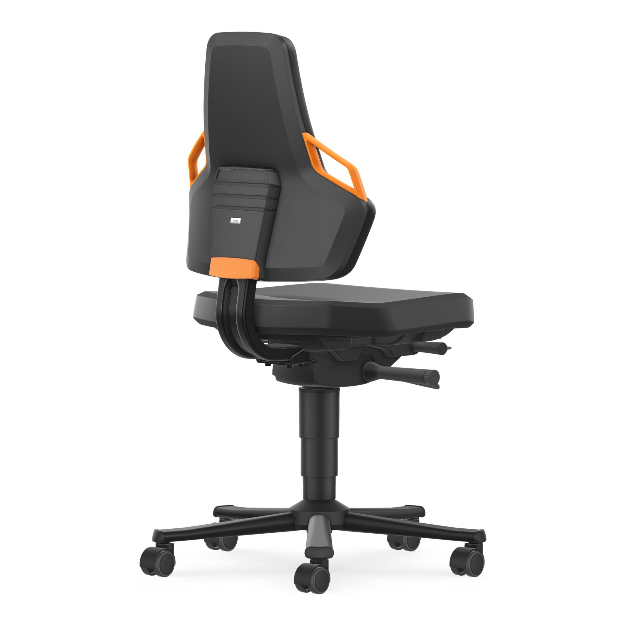 Bimos Arbeitsdrehstuhl Nexxit Skintec Rollen orange Sitzhöhe 450-600mm (9033-4000-3279)