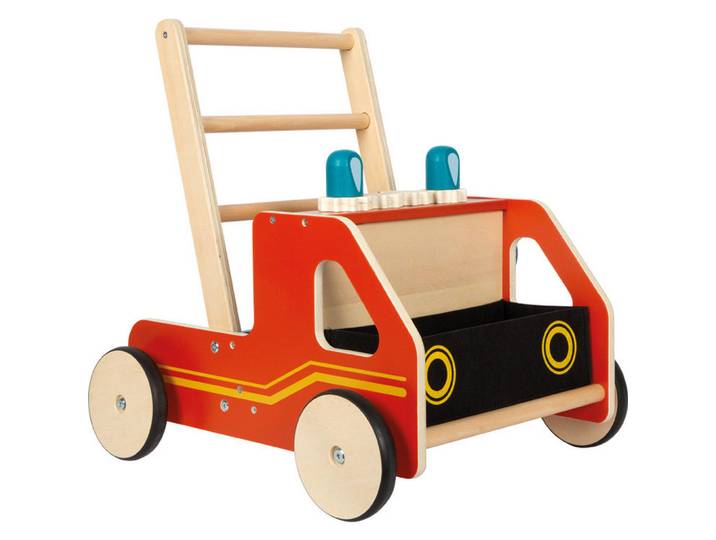 small foot Lauflernwagen, Mehrfarbig, Holz, Metall, Kunststoff, 48x50x40 cm, Europäischer Sicherheitsstandard, Spielzeug, Babyspielzeug, Lauflernwagen