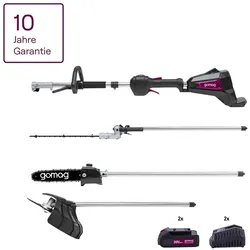 Gomag GO-GMG400BL 20V Akku Multitool Garten Profi Set + 2x 2Ah + 2 Ladegeräte