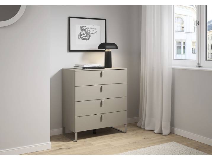 Commode Liora - 91 cm 80cm Marron/Cappuccino