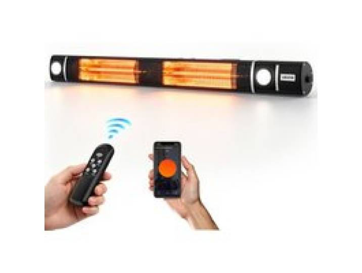 VEVOR Radiateur Infrarouge 3000 W, Chauffage Extérieur Infrarouge avec Commande WiFi, Télécommande et Interrupteur Mécanique, pour Terrasse, Jardin, Balcon, 3 Niveaux de Chauffage, IP55, Alliage d'Alu