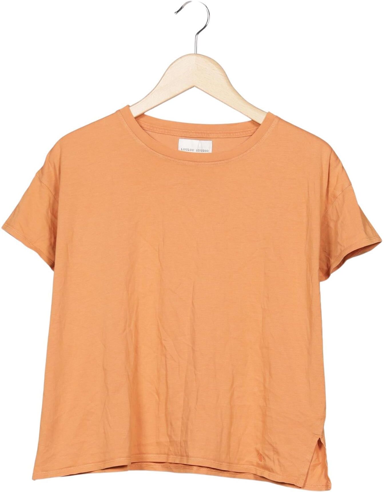 LouLou Studio Damen T-Shirt, Orange, Gr. S, Baumwolle - Second Hand