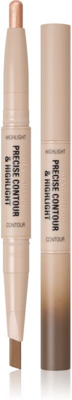 Revolution Precise Contour & Highlight dual-ended contouring stick shade Medium 1.45 g