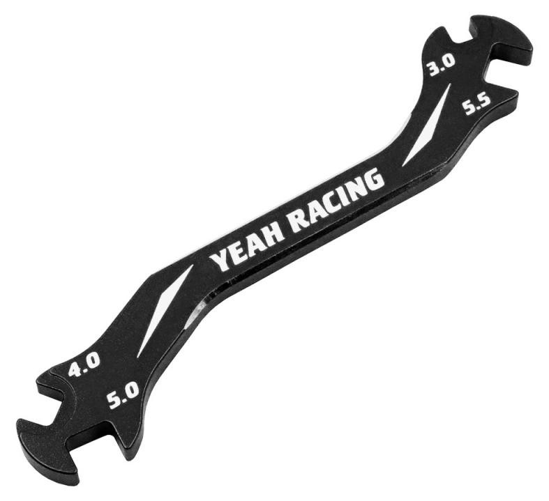 Yeah-Racing YT-0197BK Franse sleutel van aluminium in het zwart