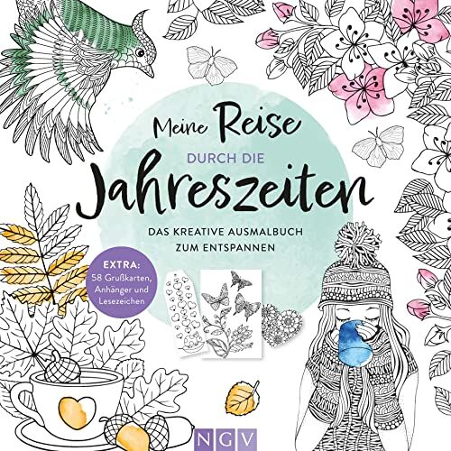 Meine Reise durch die Jahreszeiten: Das kreative Ausmalbuch zum Entspannen EXTRA: 58 Grußkarten, Anhänger & Lesezeichen - Preis vom 11.10.2026 03:10:56 h