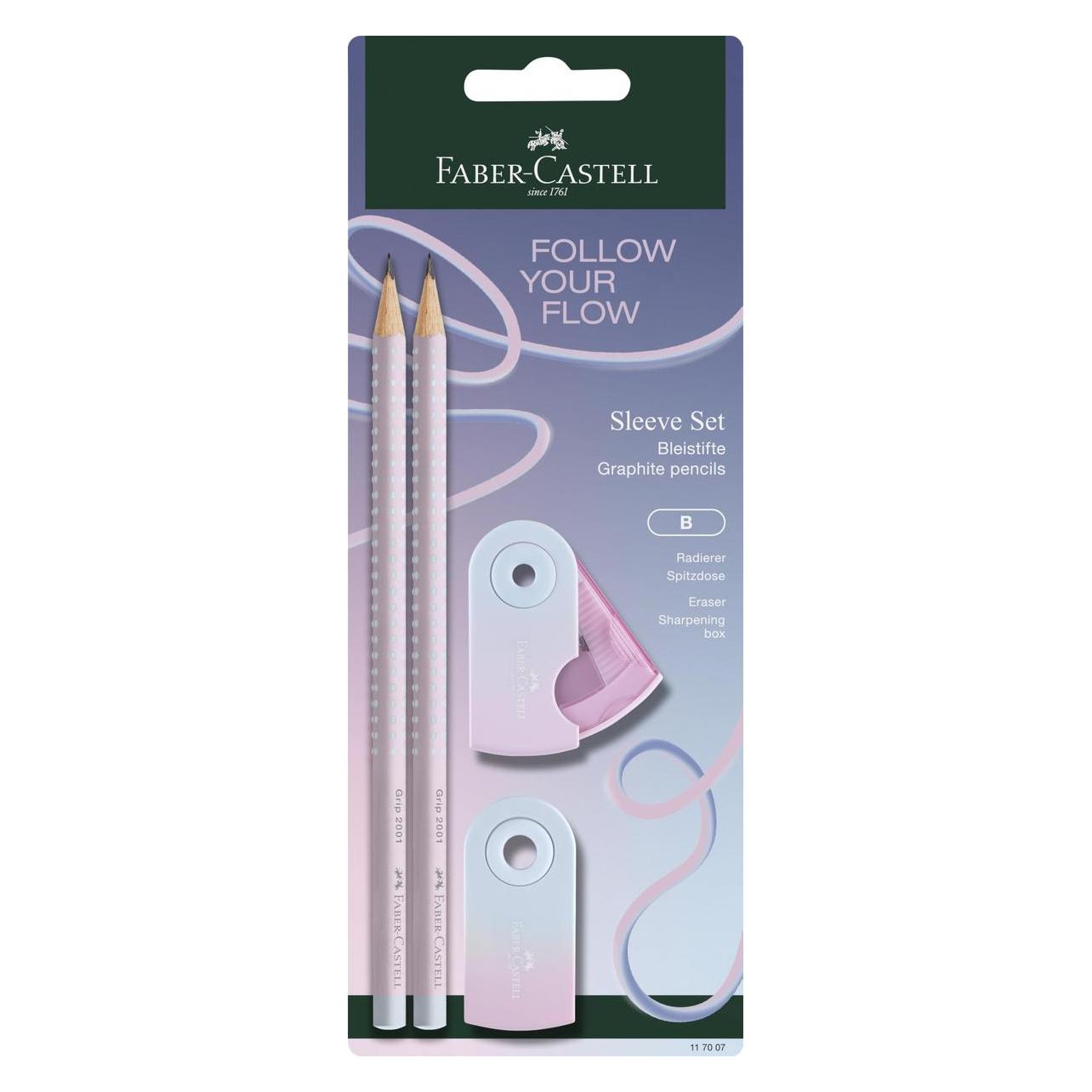 Faber-Castell Flow Edition Grip Buzzing Blue (B, 2x) (117018)