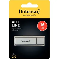 Intenso Speicherstick Alu Line, Hi-Speed USB 2.0, silber, Kapazität 16 GB