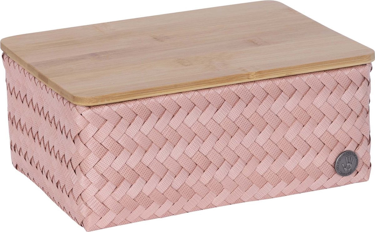 Handed By Opbergmand met deksel Top Fit medium high koperroze