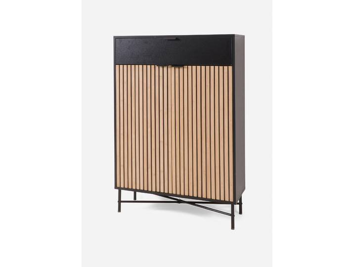 bonprix Dielen Kommode, 115x80x30 cm, Moderne Bambus Dielen Kommode, schwarz