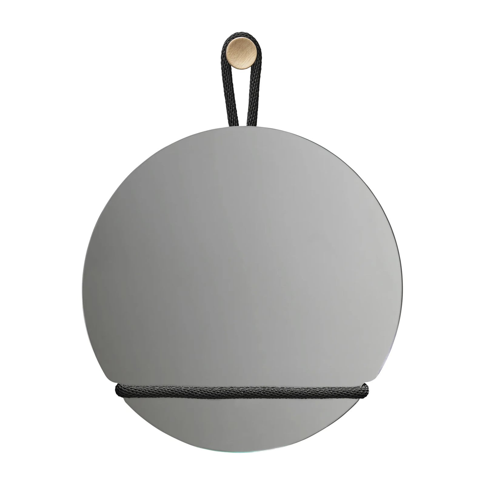 Design House Stockholm Lasso ronde spiegel Helder-zwart