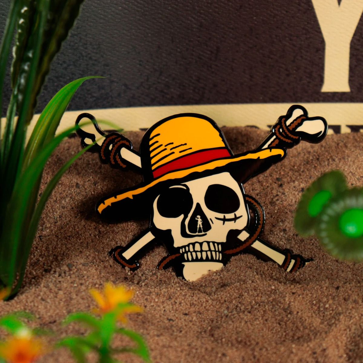 One Piece Limited Edition Jolly Roger Pinssi/medaljonki
