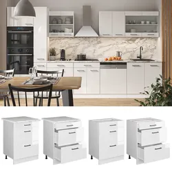 Vicco Schubladenunterschrank Küchenschrank Küchenzeile R-Line 40 cm Weiß Schublade