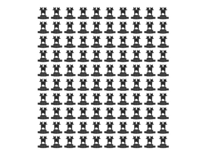 100 pièces isolant ABS 55mm longueur 48mm largeur Type de boulon isolateurs pour clôture électrique jardin agricole noir