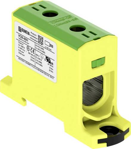 Ouneva Group VC05-0051 Verteilerblock Schrauben Gelb-Grün 1St.