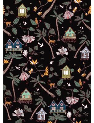 Black Calypso Jungle Peel and Stick Wallpaper by RoomMates