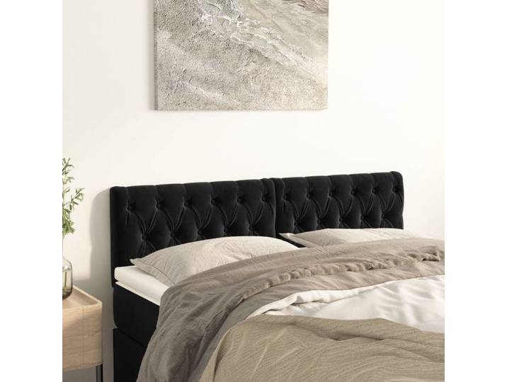 Têtes de lit Noir 160 x 7 x 78/88 cm Velours 346364