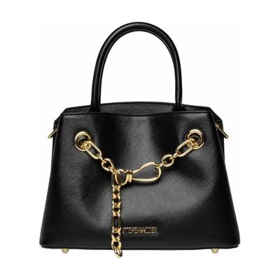 Henkeltasche STEVE MADDEN "STEVE MADDEN Taschen Lederimitat", Damen, Gr. onesize, schwarz (schwarz, gold), Lederimitat, Taschen