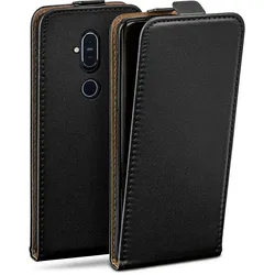 moex Flip Case Nokia 8.1 Klapphülle Leder Optik