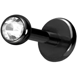 Titan Labret mit Push Fit KRISTALL
