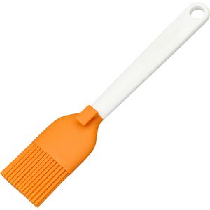 Fiskars Backpinsel Functional Form orange/weiß, hitzebeständig, Silikonborsten & Kunststoffgriff, 19 x 3,9 cm