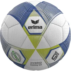 erima Hybrid 2.0 Fußball Trainingsball metallic blue/silver/lime 5