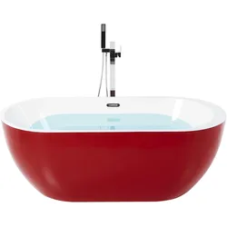 BADEWANNE FREISTEHEND 75x160x58 cm rot Nevis