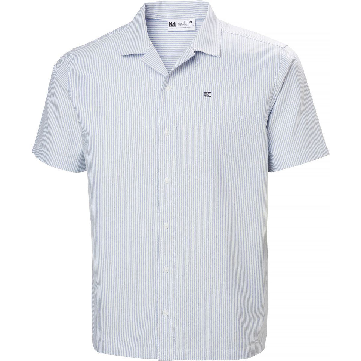 Helly Hansen Shore SS Shirt bright blue vertical strip (627) L 54550_627-L