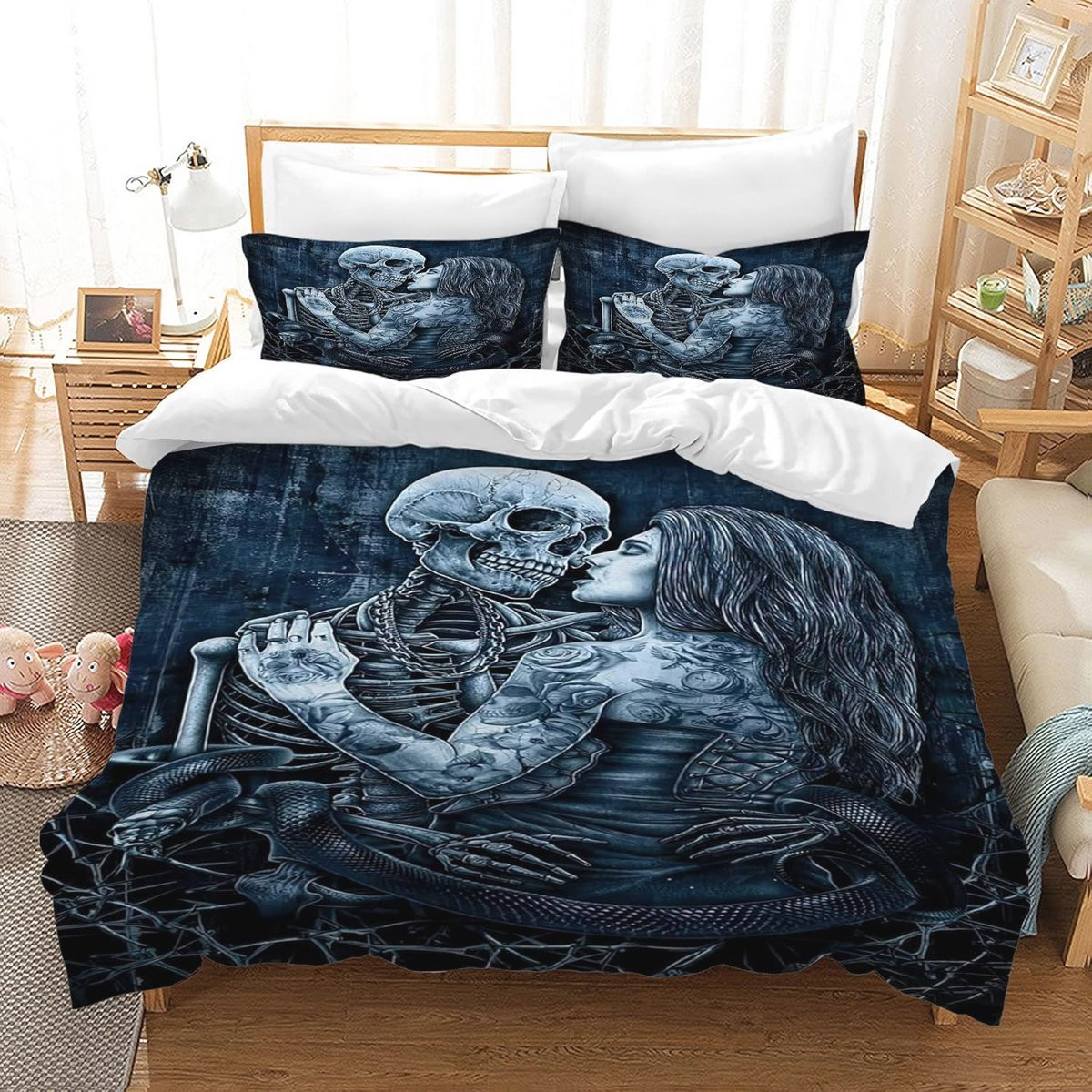 Gothic Dekbedovertrek Set met 2 Kussenslopen, 135 x 200 cm