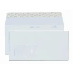 ELCO 250er-Pack Briefumschläge DIN lang+ »Prestige« - mit Fenster weiß, 22.9x11.4 cm