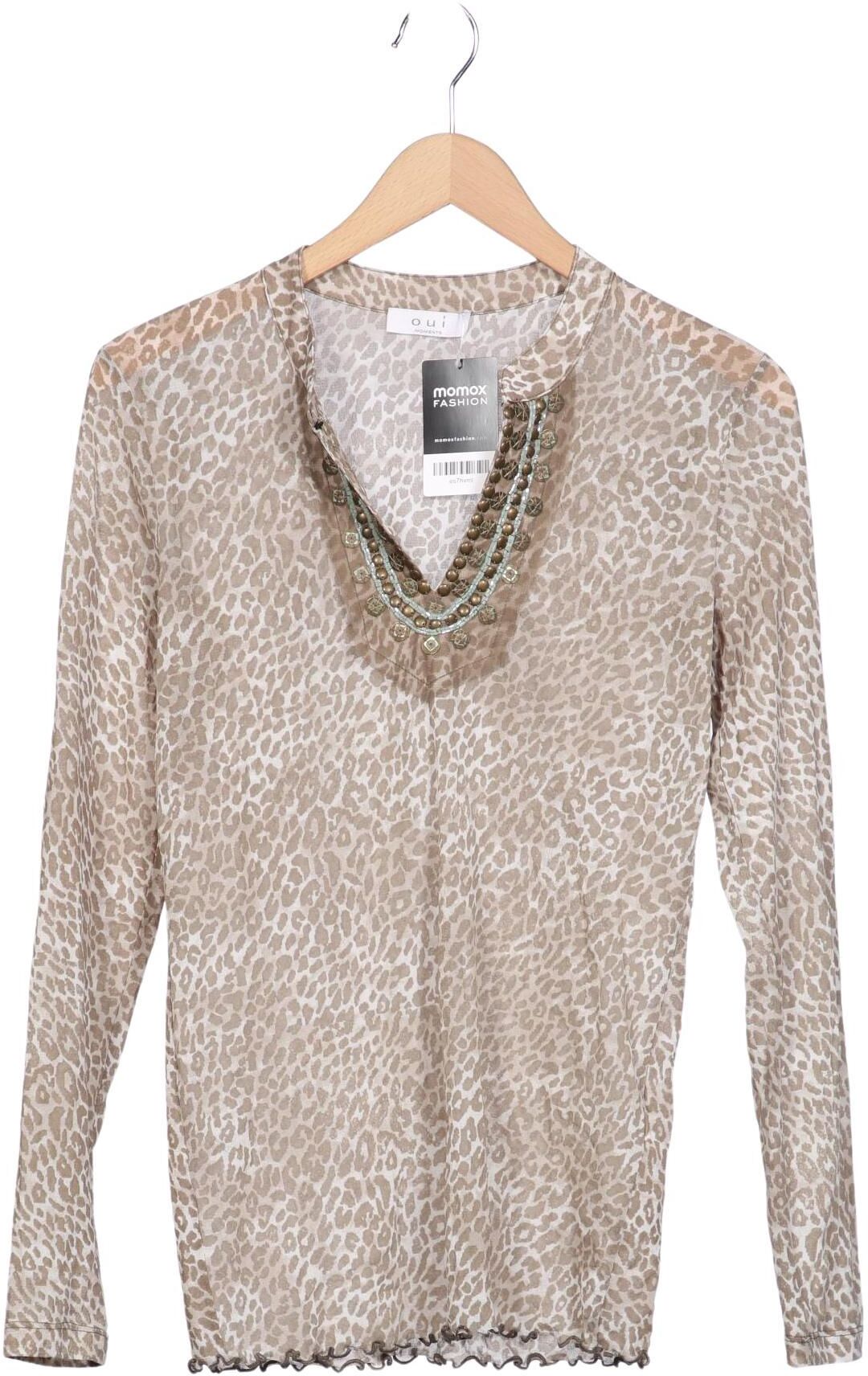 Oui Damen Langarmshirt, Beige, Gr. EU 38, Synthetik - Second Hand